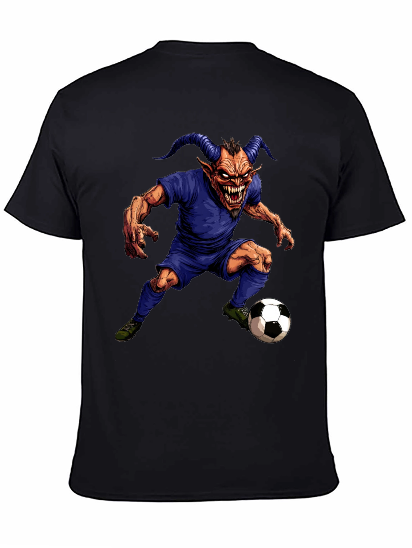 Devil Soccer Player Graphic T-Shirt