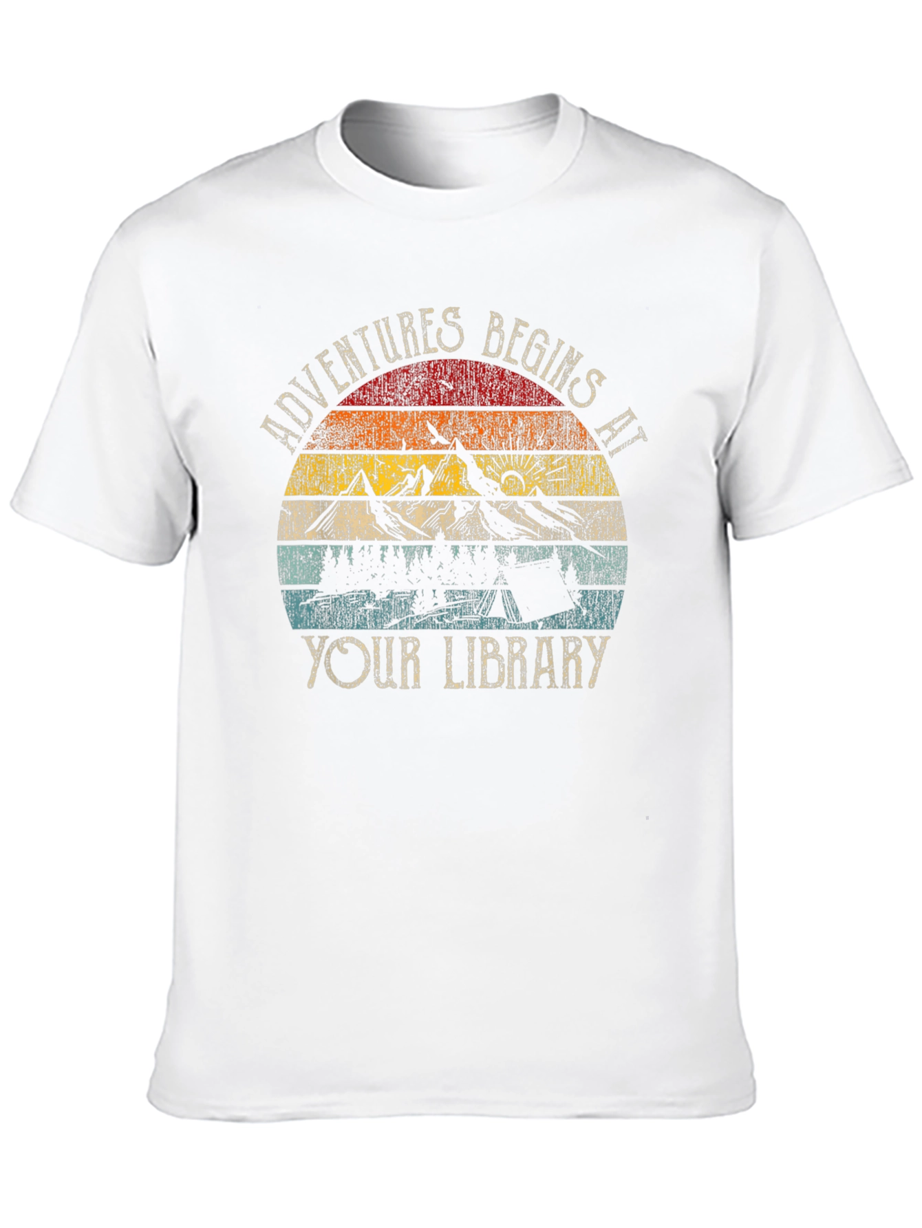 Adventure Begins at Your Library Graphic Tee