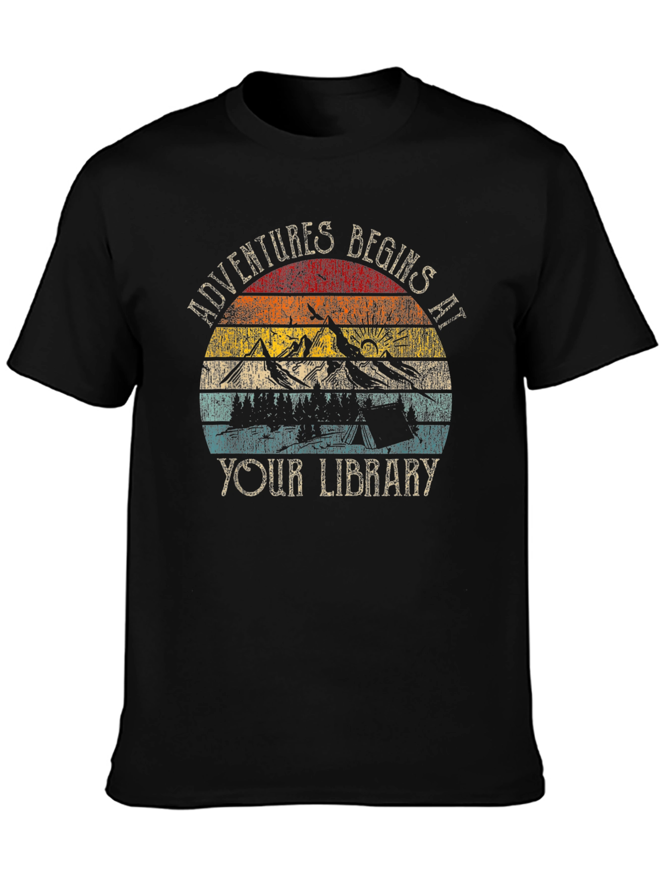 Adventure Begins at Your Library Graphic Tee