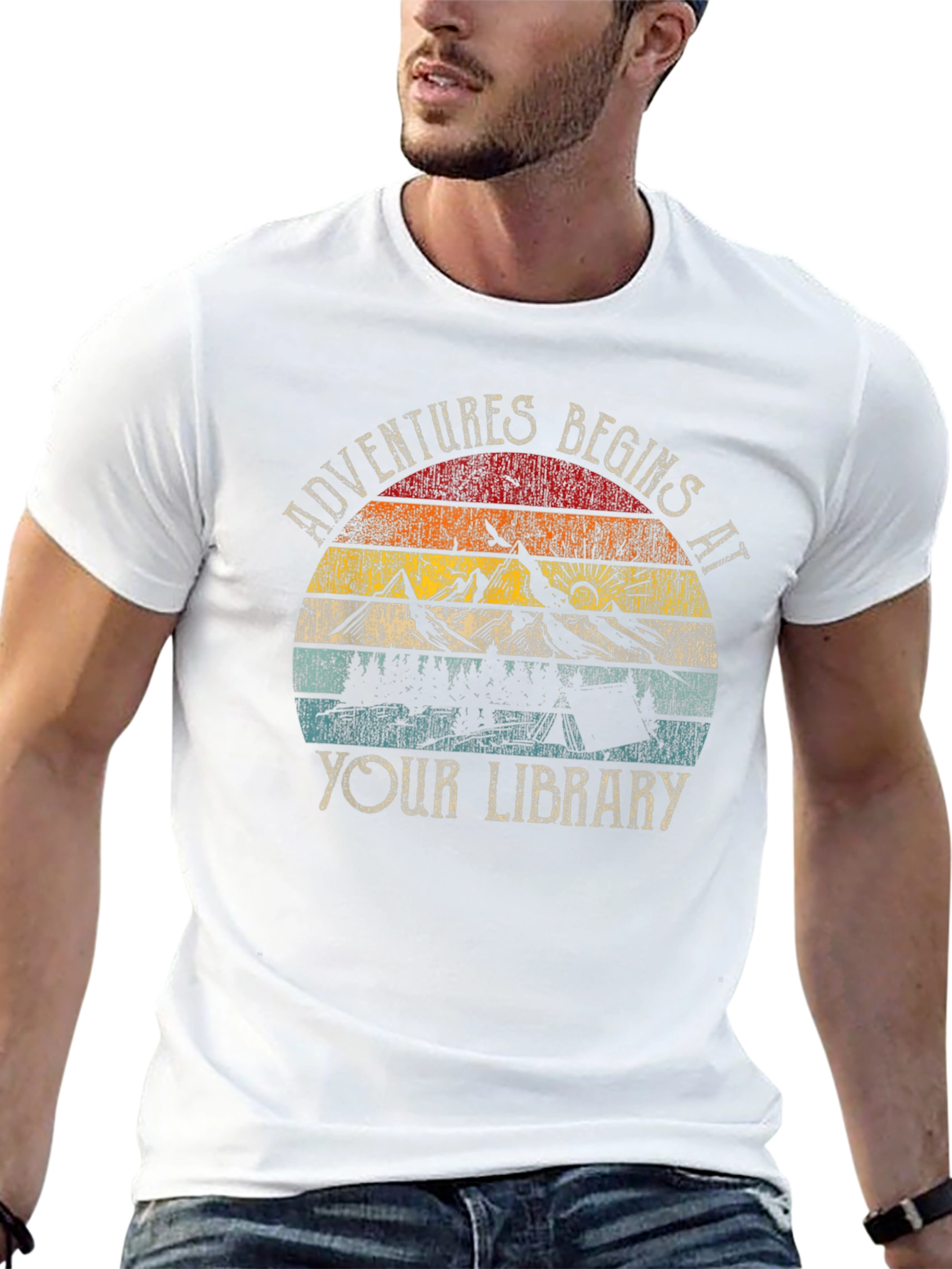 Adventure Begins at Your Library Graphic Tee