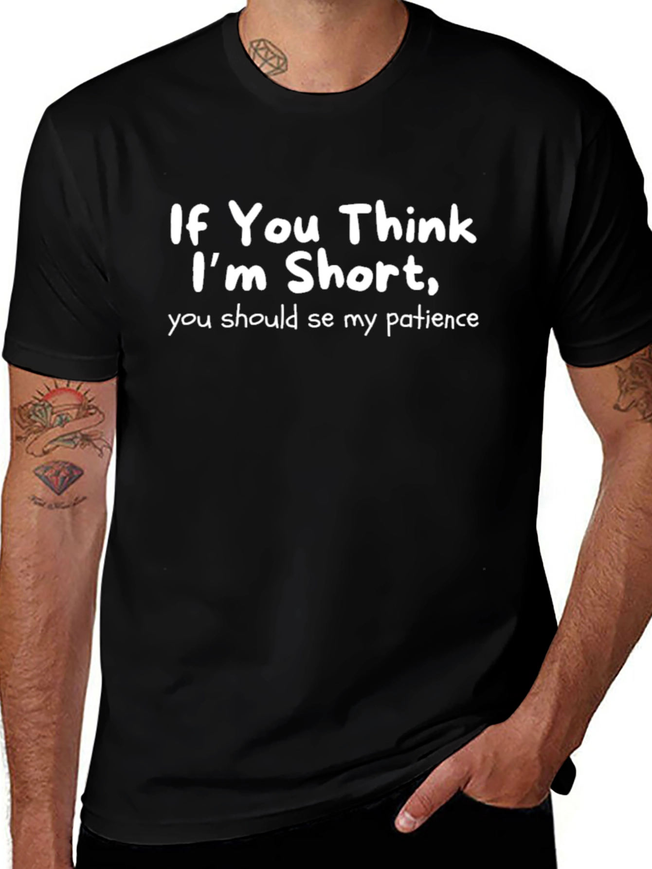 Funny Short Patience Graphic T-Shirt