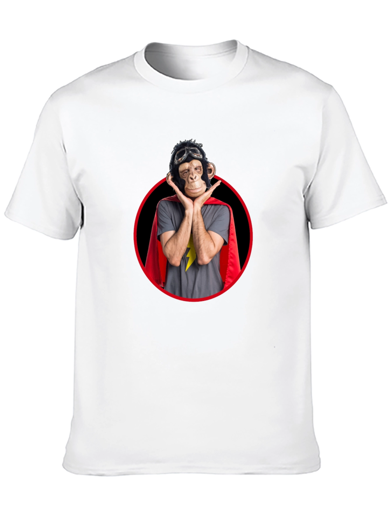 Funny Monkey Superhero Graphic Tee