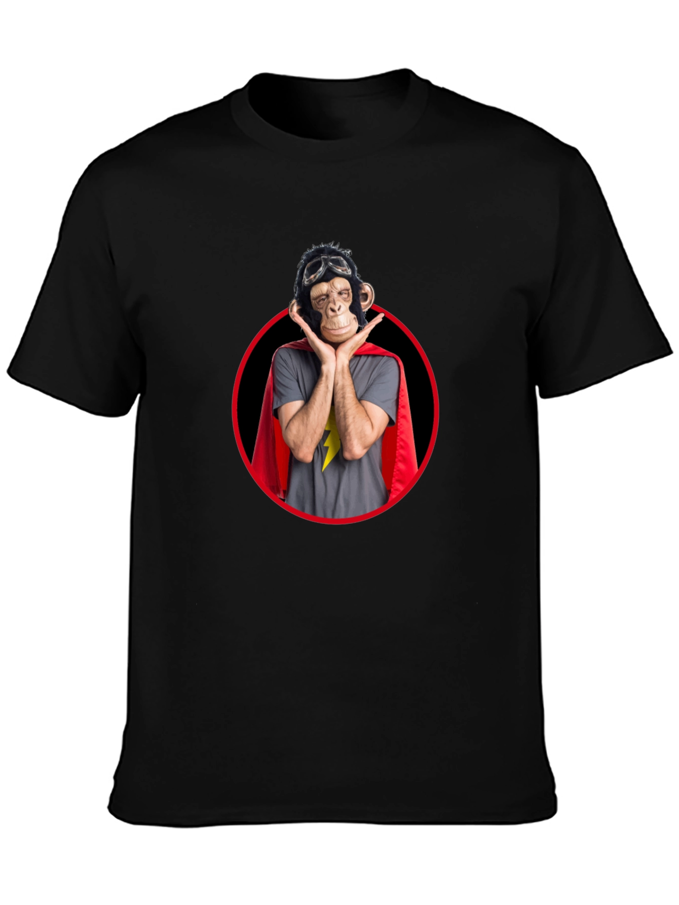 Funny Monkey Superhero Graphic Tee