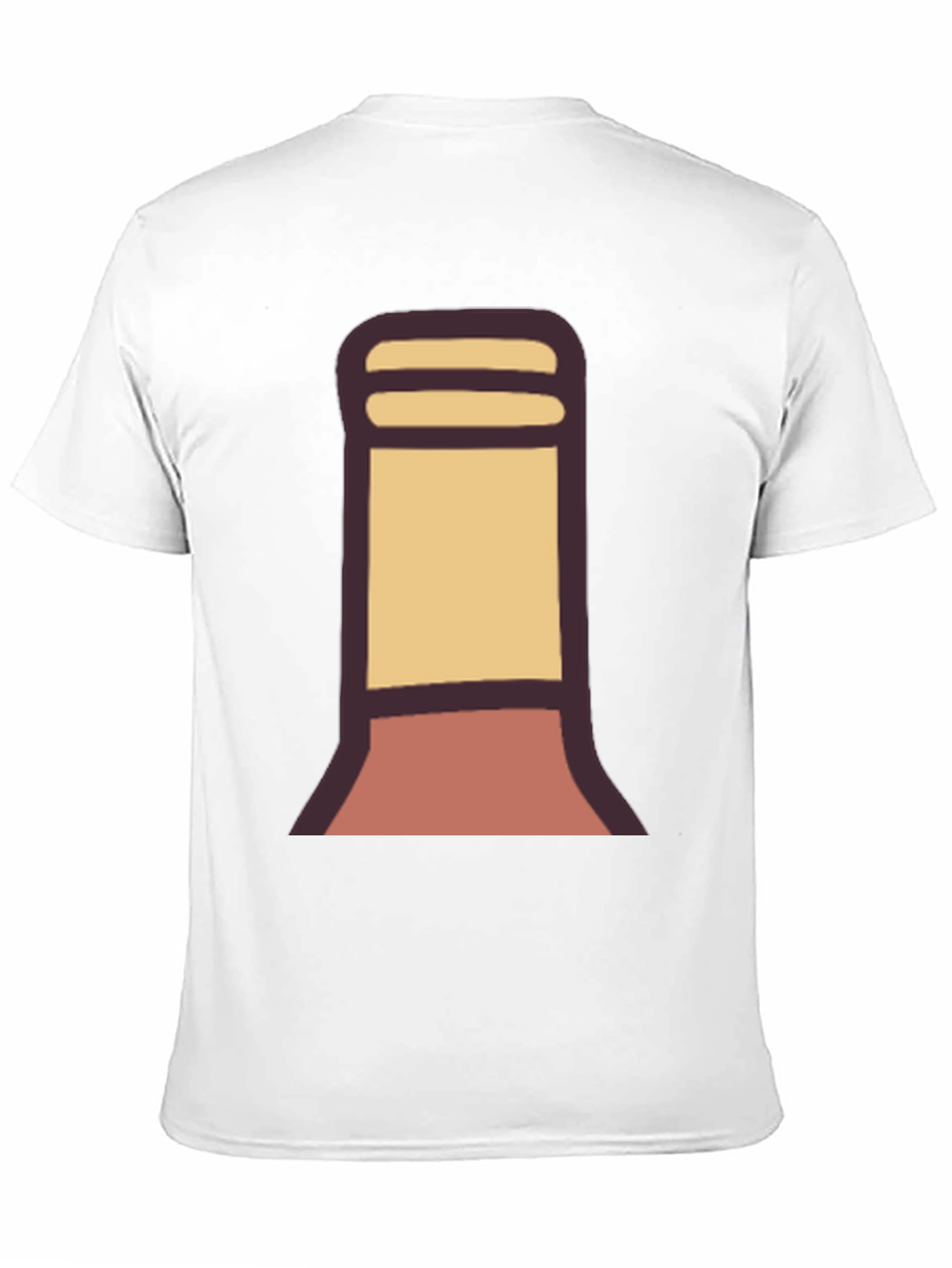 Stylized Bottle Graphic Tee - Black Cotton Blend