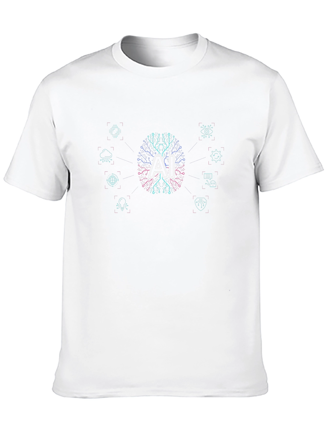 AI Brain Circuitry Graphic T-Shirt
