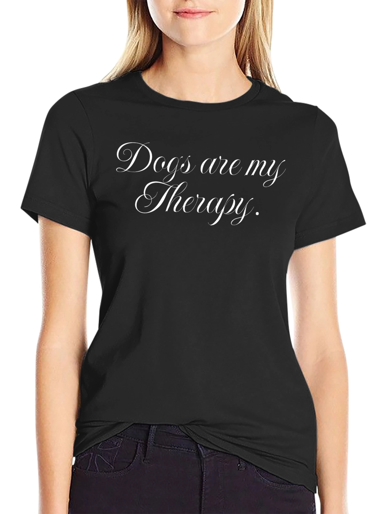 Dogs Are My Therapy T-Shirt – Funny Dog Lover Graphic Tee Gift