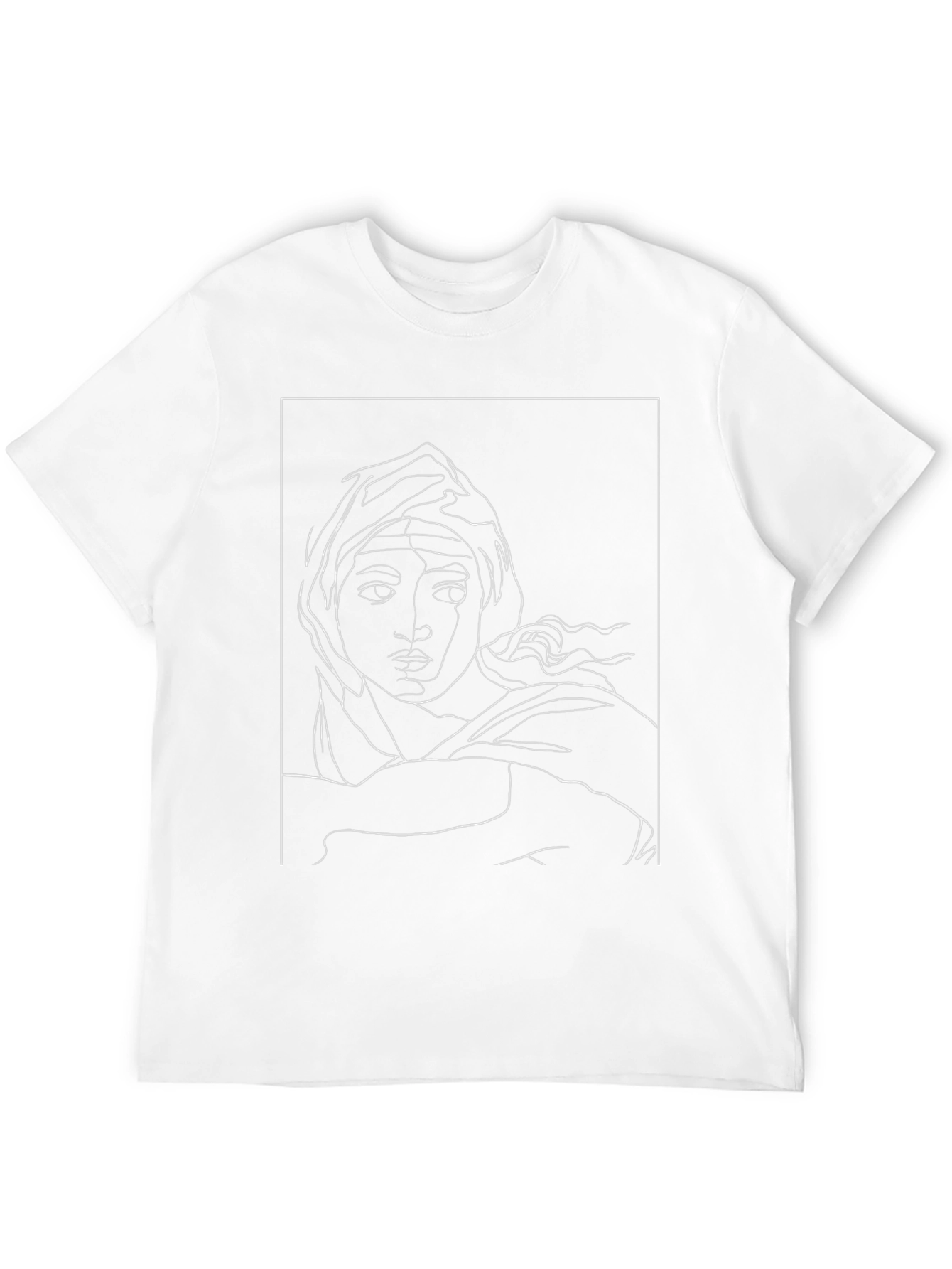 Abstract Line Art Portrait Tee