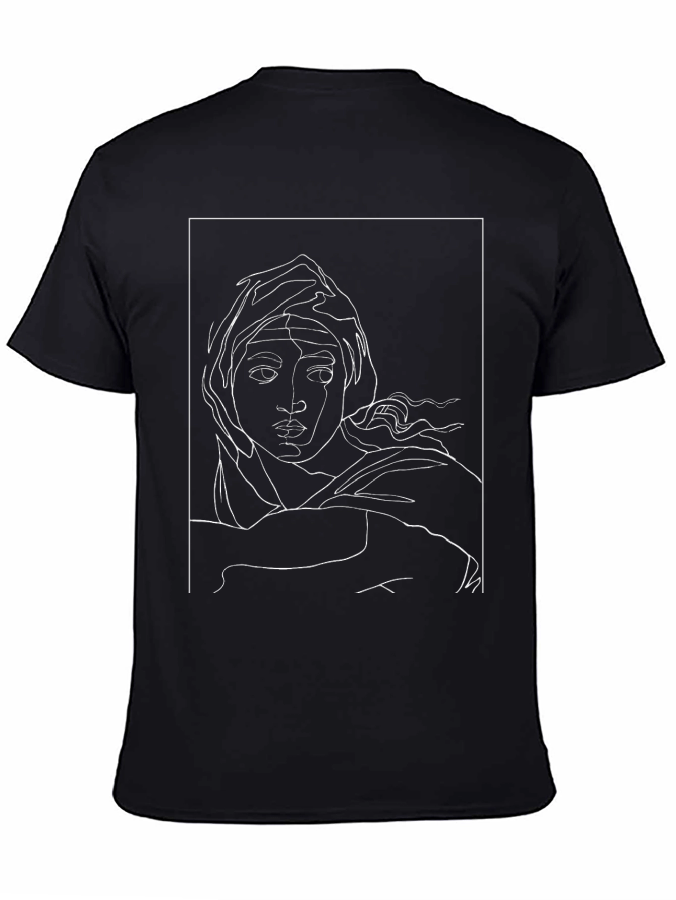 Abstract Line Art Portrait Tee