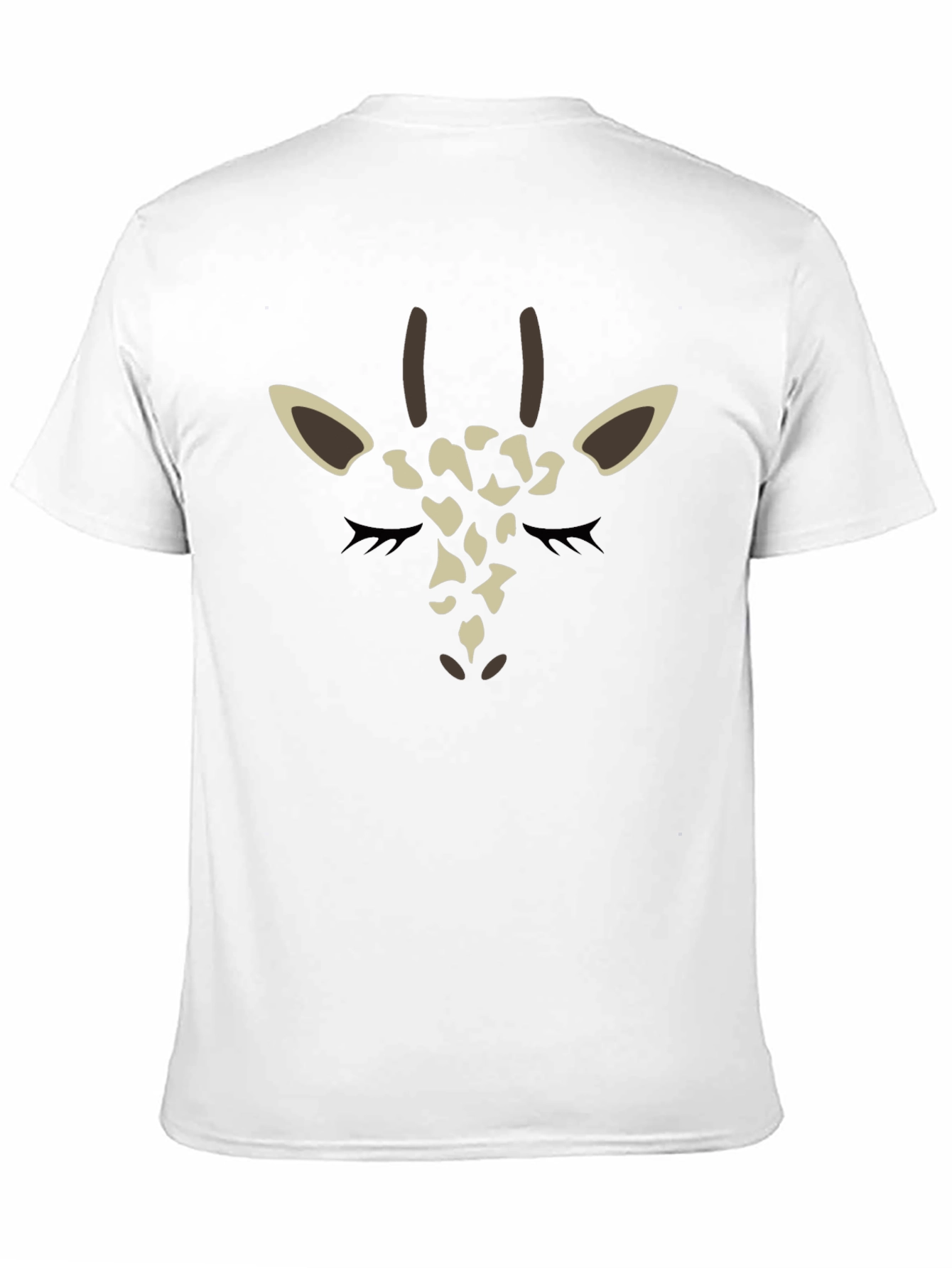 Giraffe Face Graphic Tee - Black