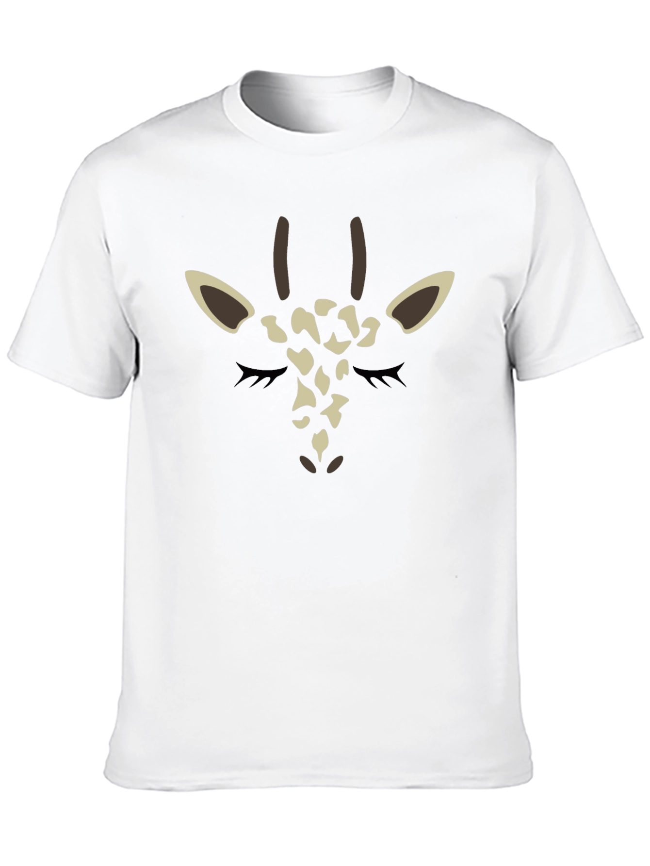 Giraffe Face Graphic Tee - Black