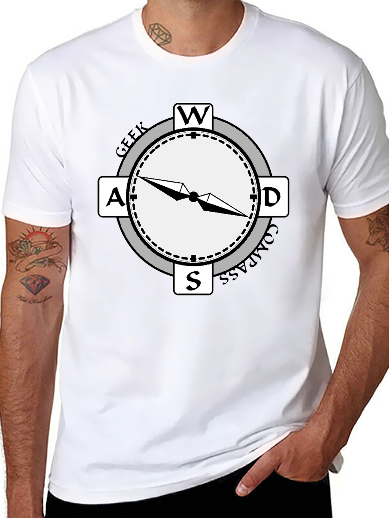Geek Compass T-Shirt - Stylish Directional Apparel