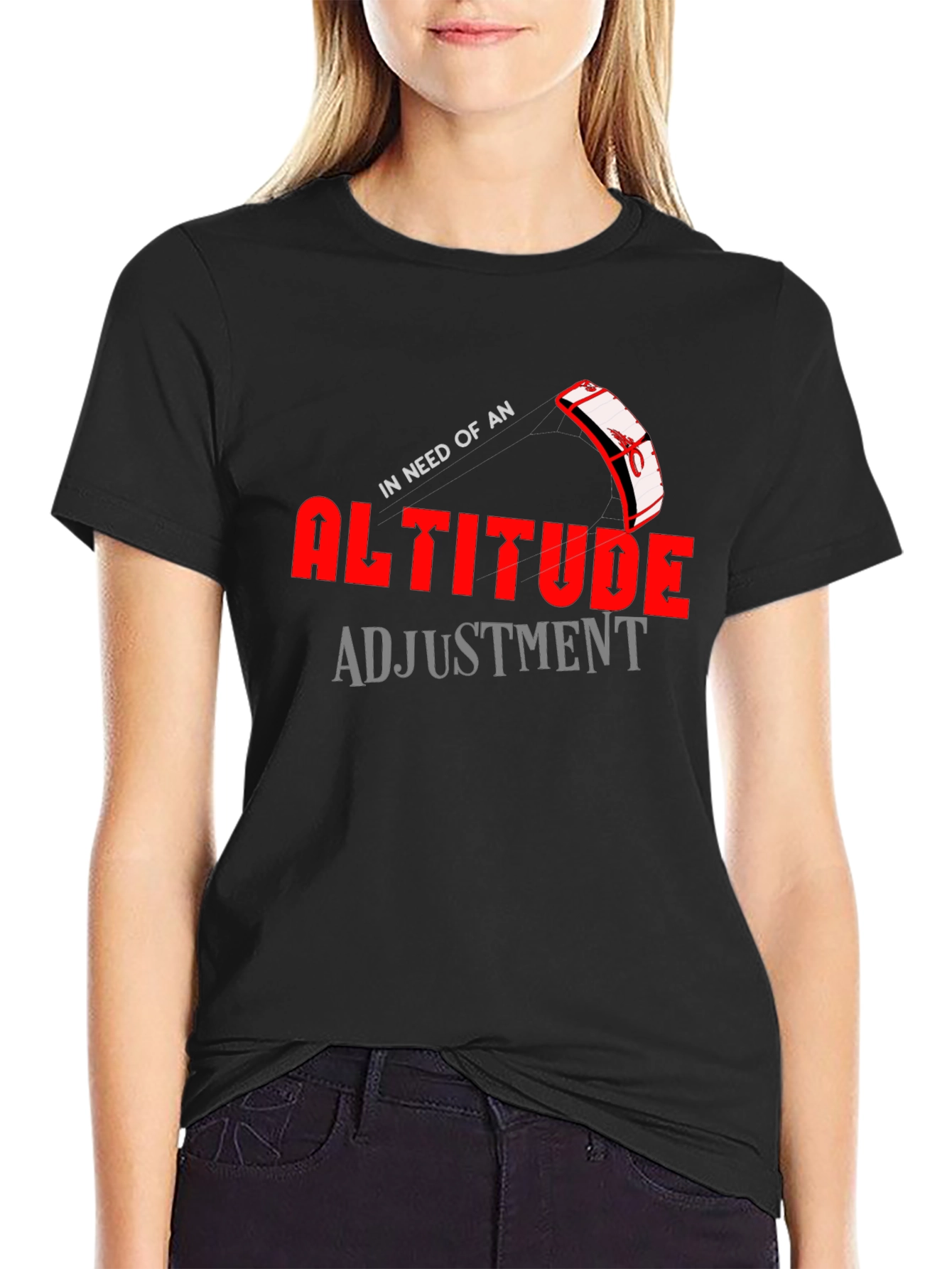 Altitude Adjustment Graphic T-Shirt Kiteboarding Design