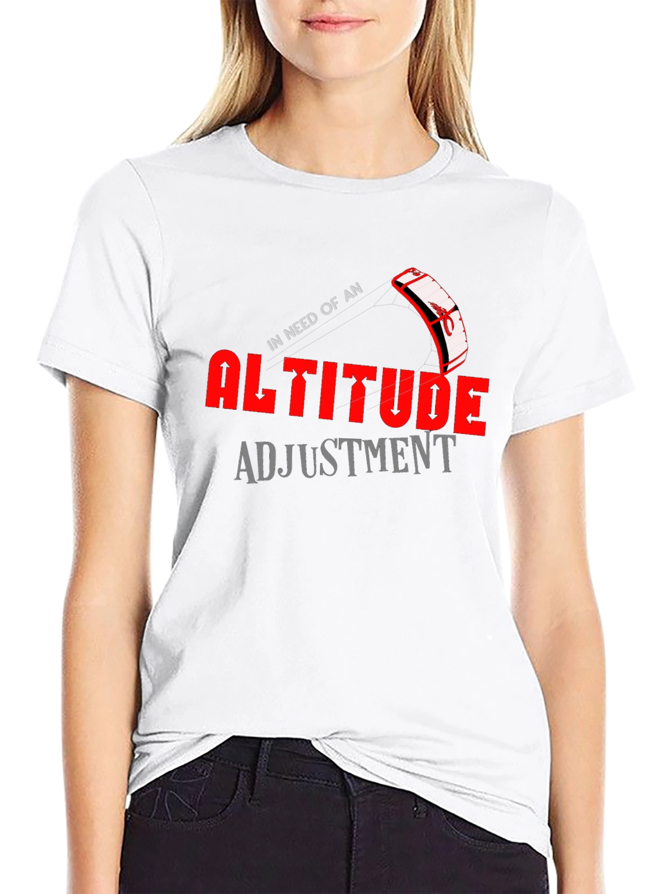 Altitude Adjustment Graphic T-Shirt Kiteboarding Design