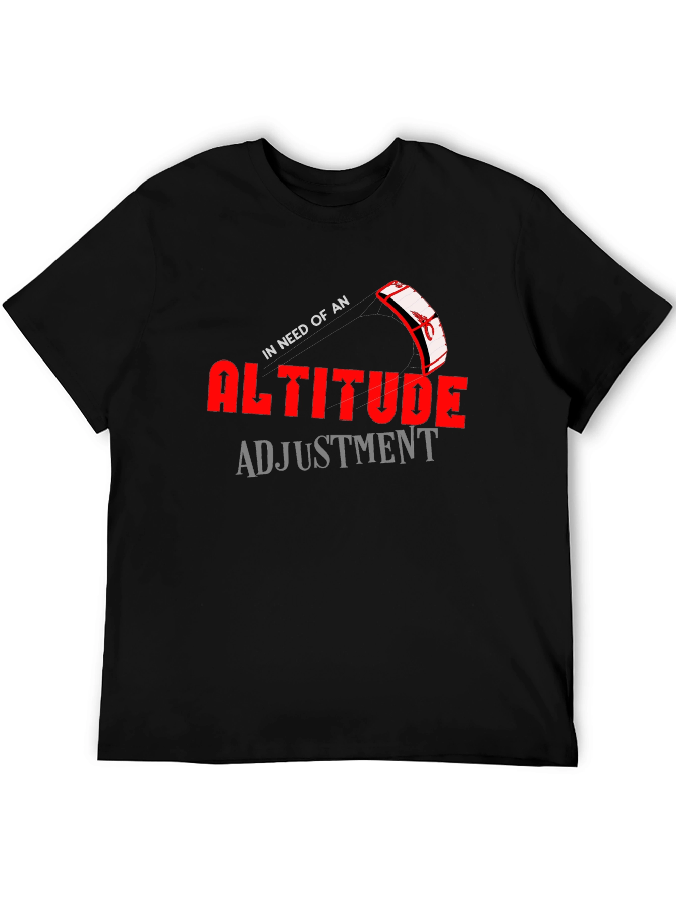 Altitude Adjustment Graphic T-Shirt Kiteboarding Design