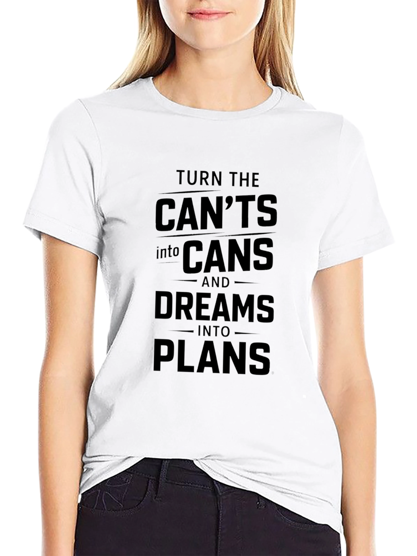 Inspirational Graphic T-Shirt - Dreams into Plans