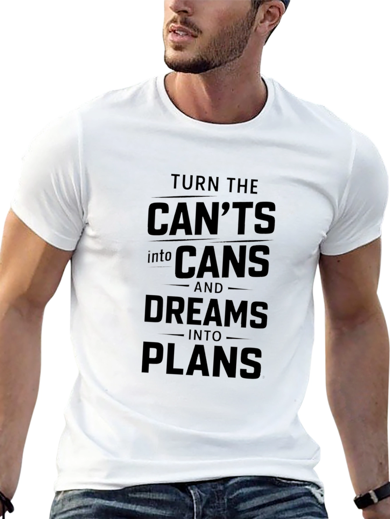 Inspirational Graphic T-Shirt - Dreams into Plans
