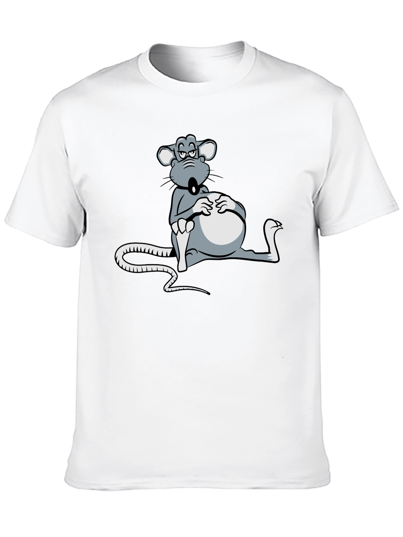 Funny Rat Cartoon Graphic Tee - Unisex Black T-Shirt