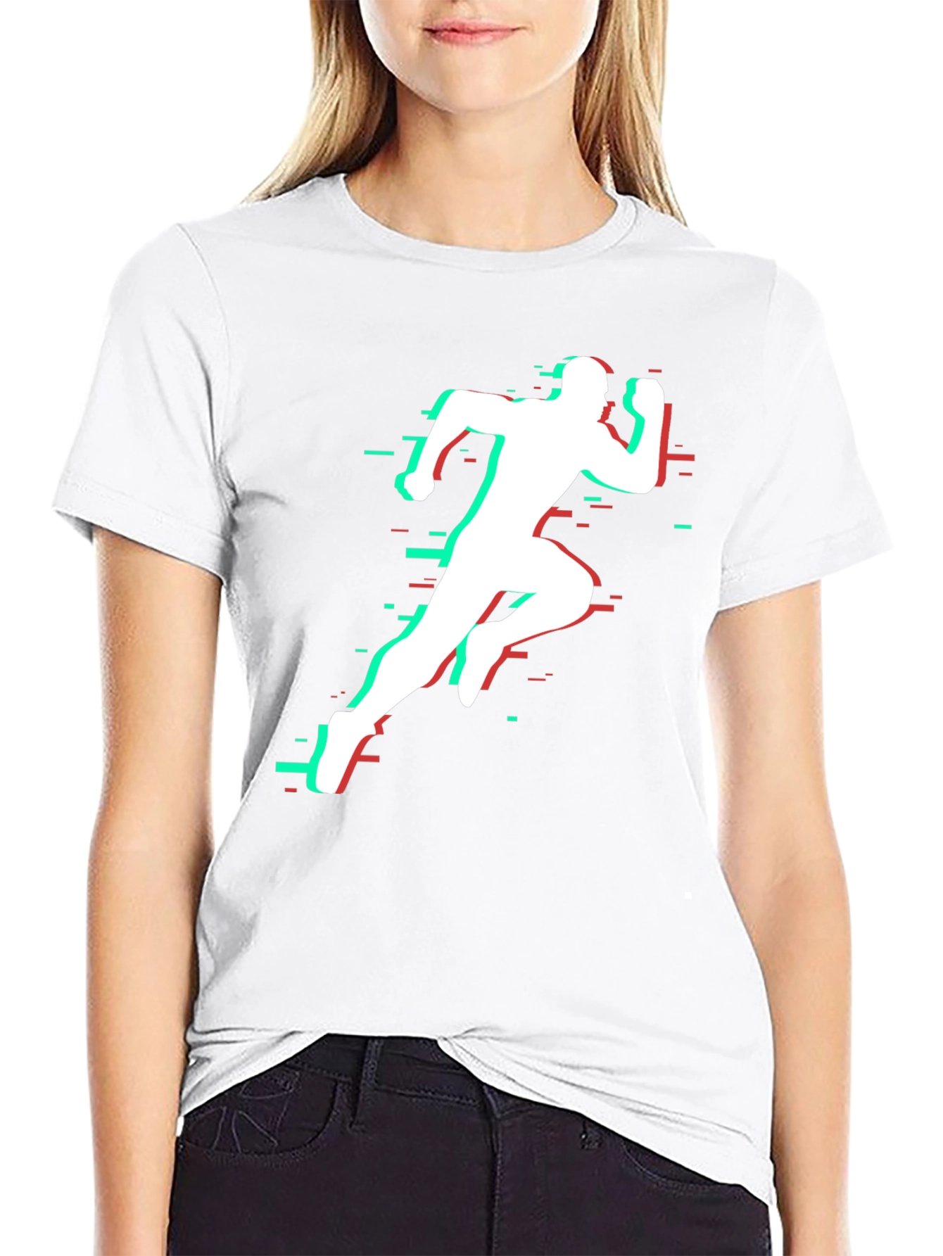 Runner Glitch Tee - Athletic Style