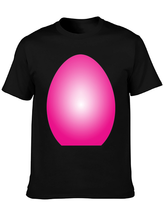 Abstract Pink Oval Graphic T-Shirt
