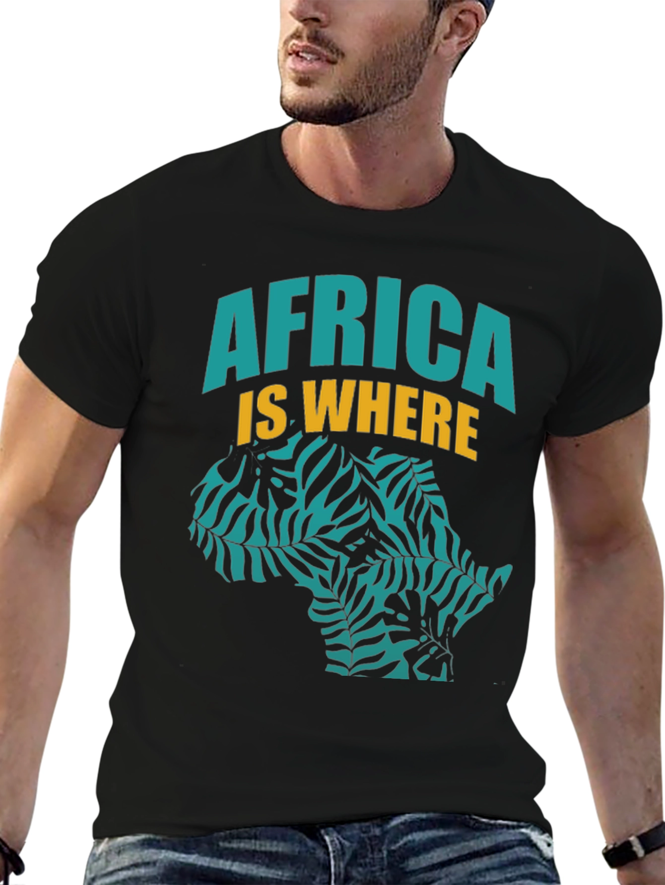 Africa Is Where Graphic Tee - Black
