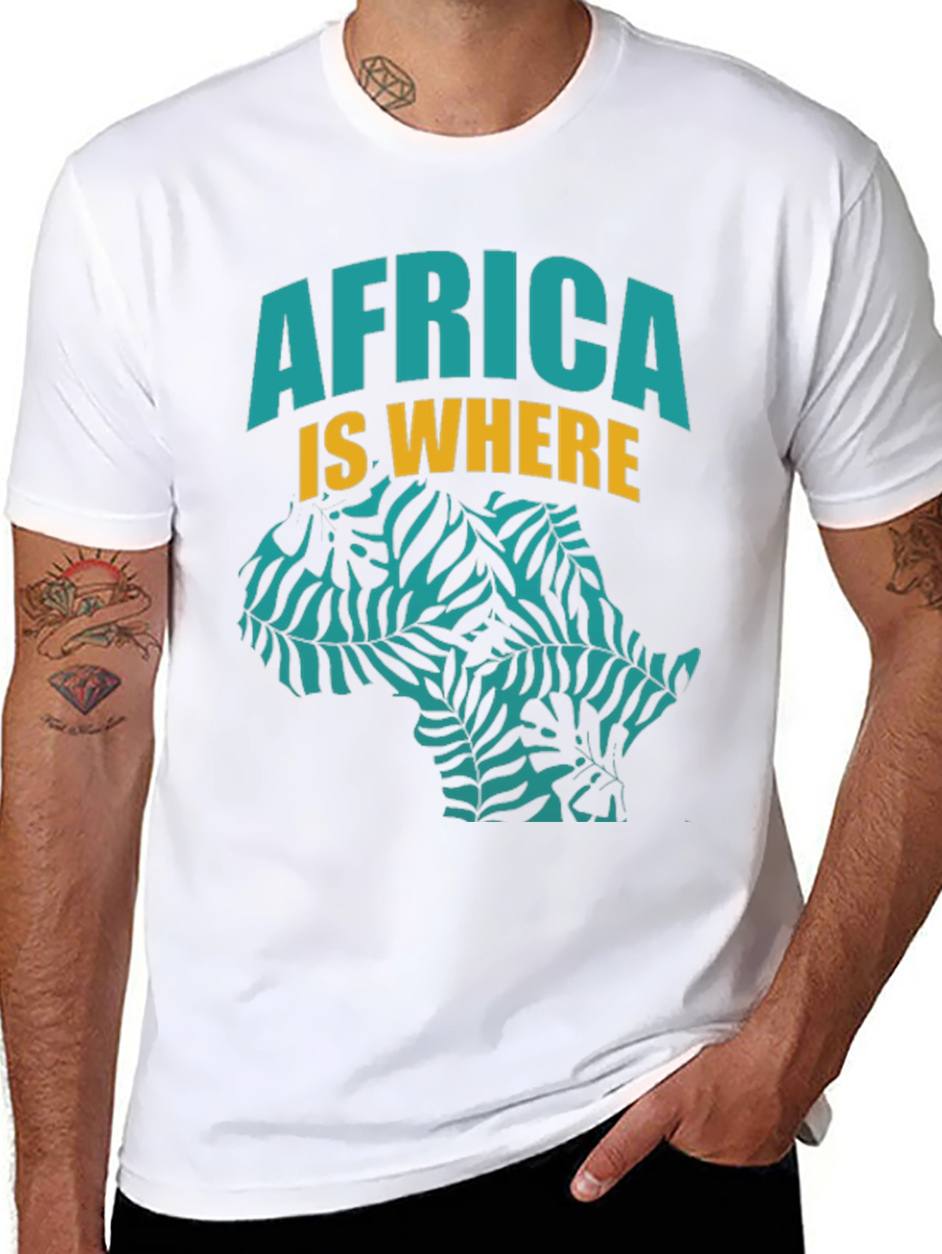 Africa Is Where Graphic Tee - Black