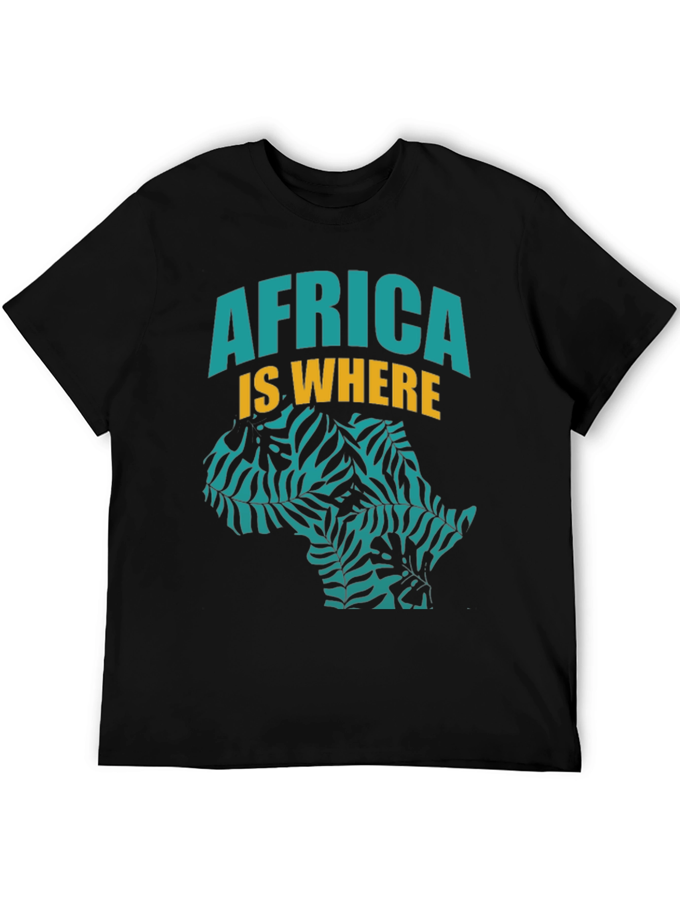 Africa Is Where Graphic Tee - Black