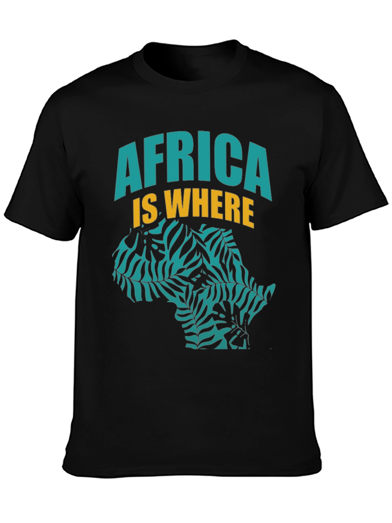 Africa Is Where Graphic Tee - Black