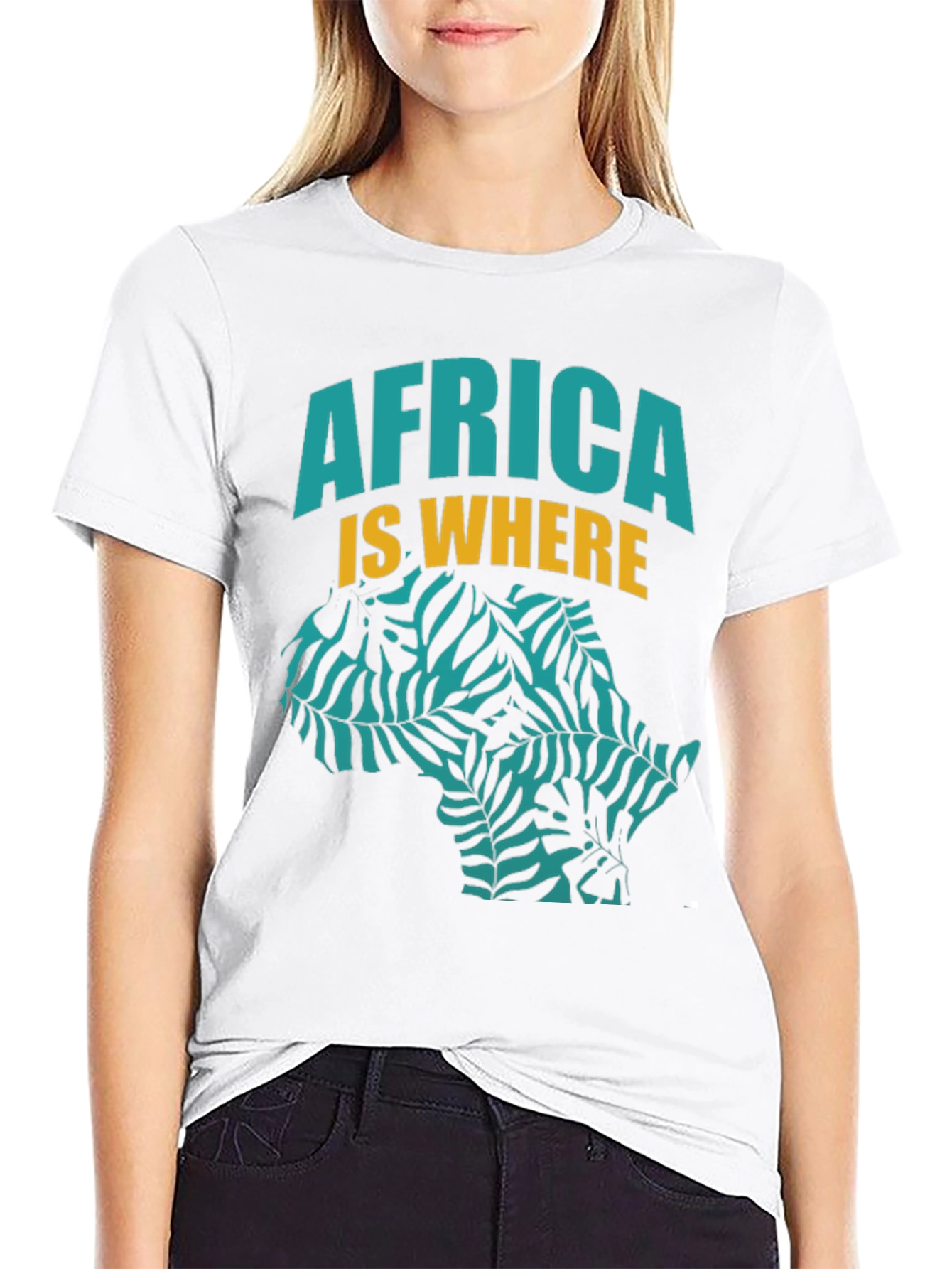 Africa Is Where Graphic Tee - Black
