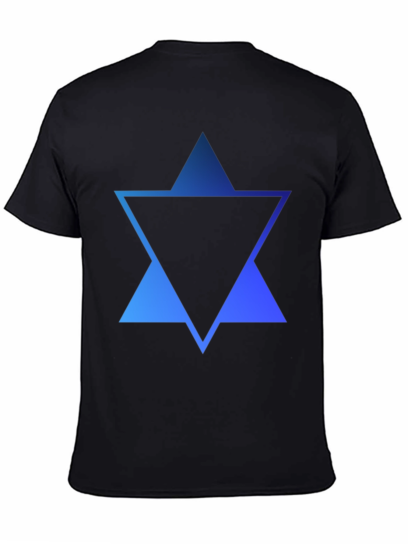Geometric Star Graphic Tee - Modern Black T-Shirt