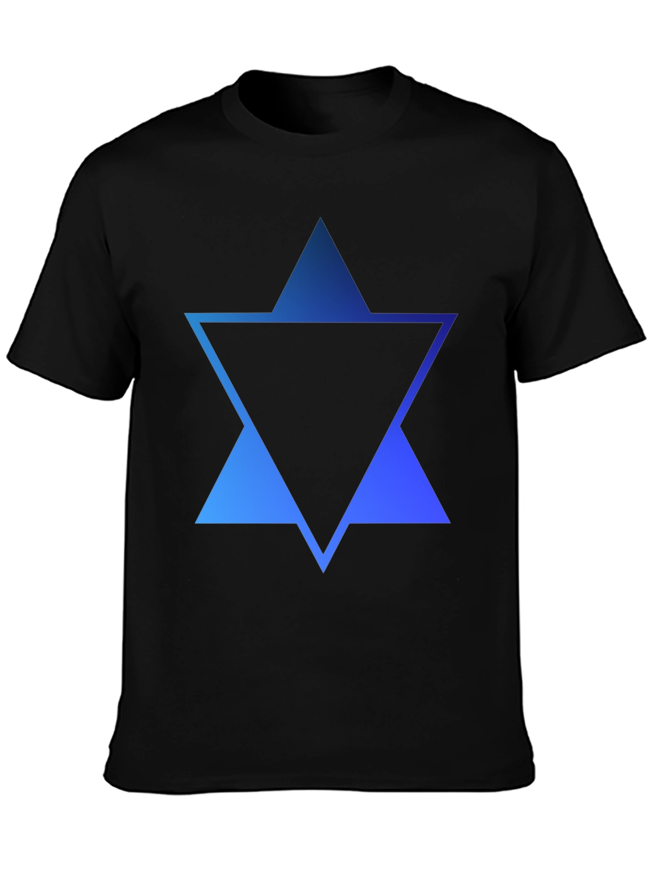 Geometric Star Graphic Tee - Modern Black T-Shirt