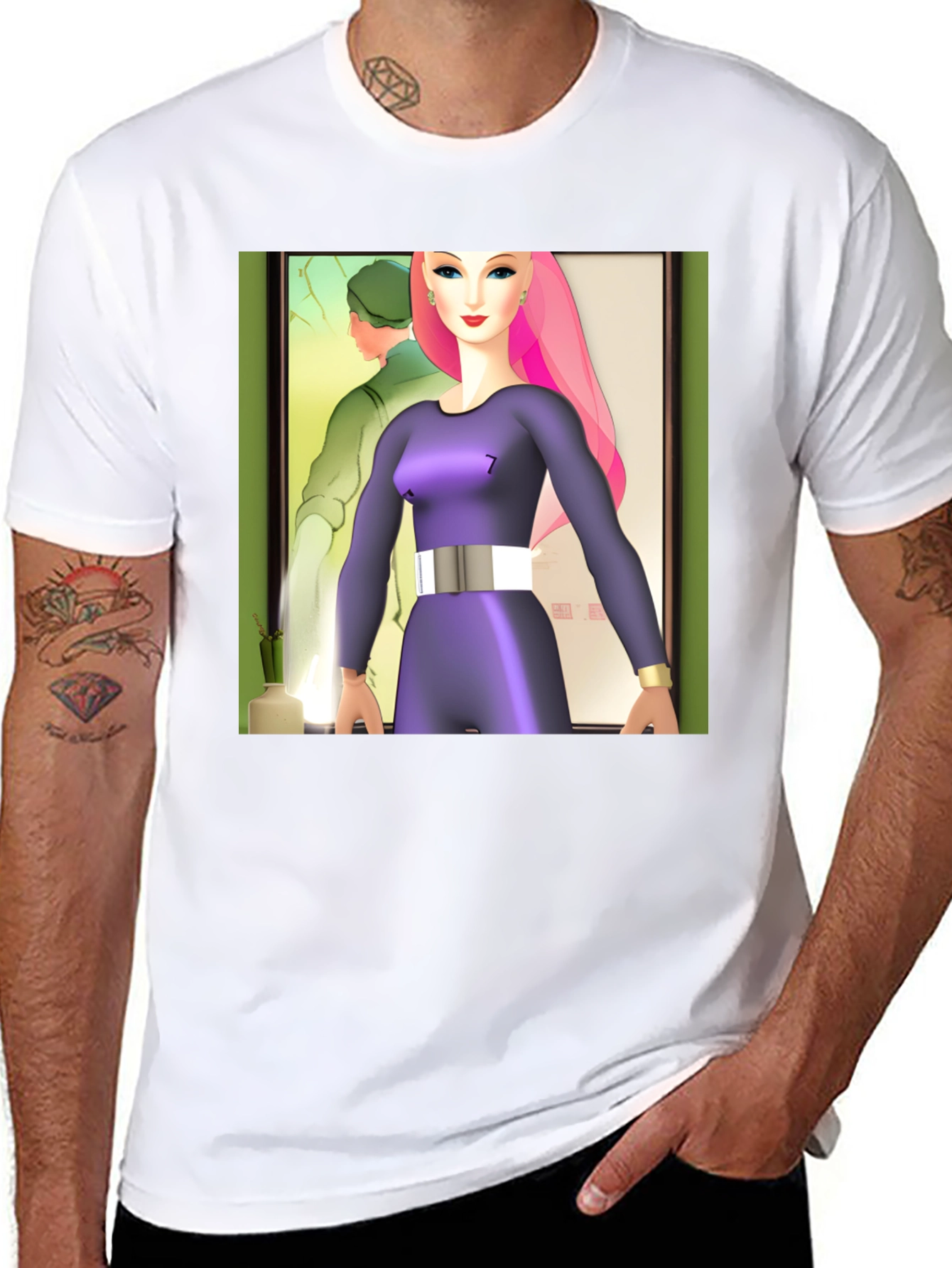 Abstract Art T-Shirt: Retro-Futuristic Style