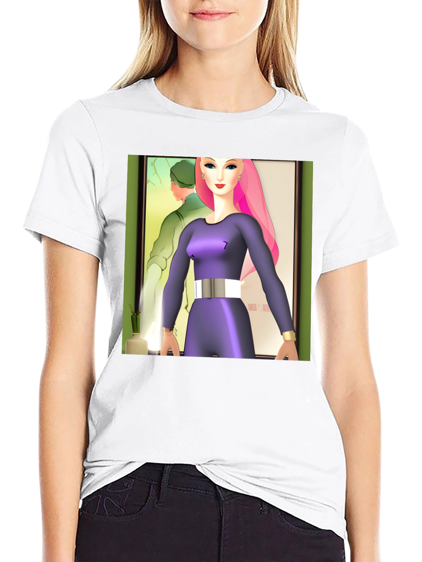 Abstract Art T-Shirt: Retro-Futuristic Style