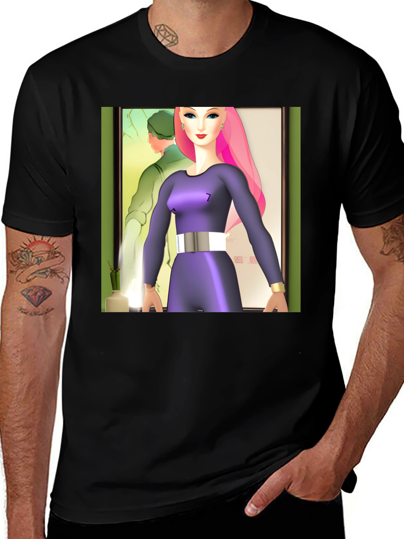 Abstract Art T-Shirt: Retro-Futuristic Style