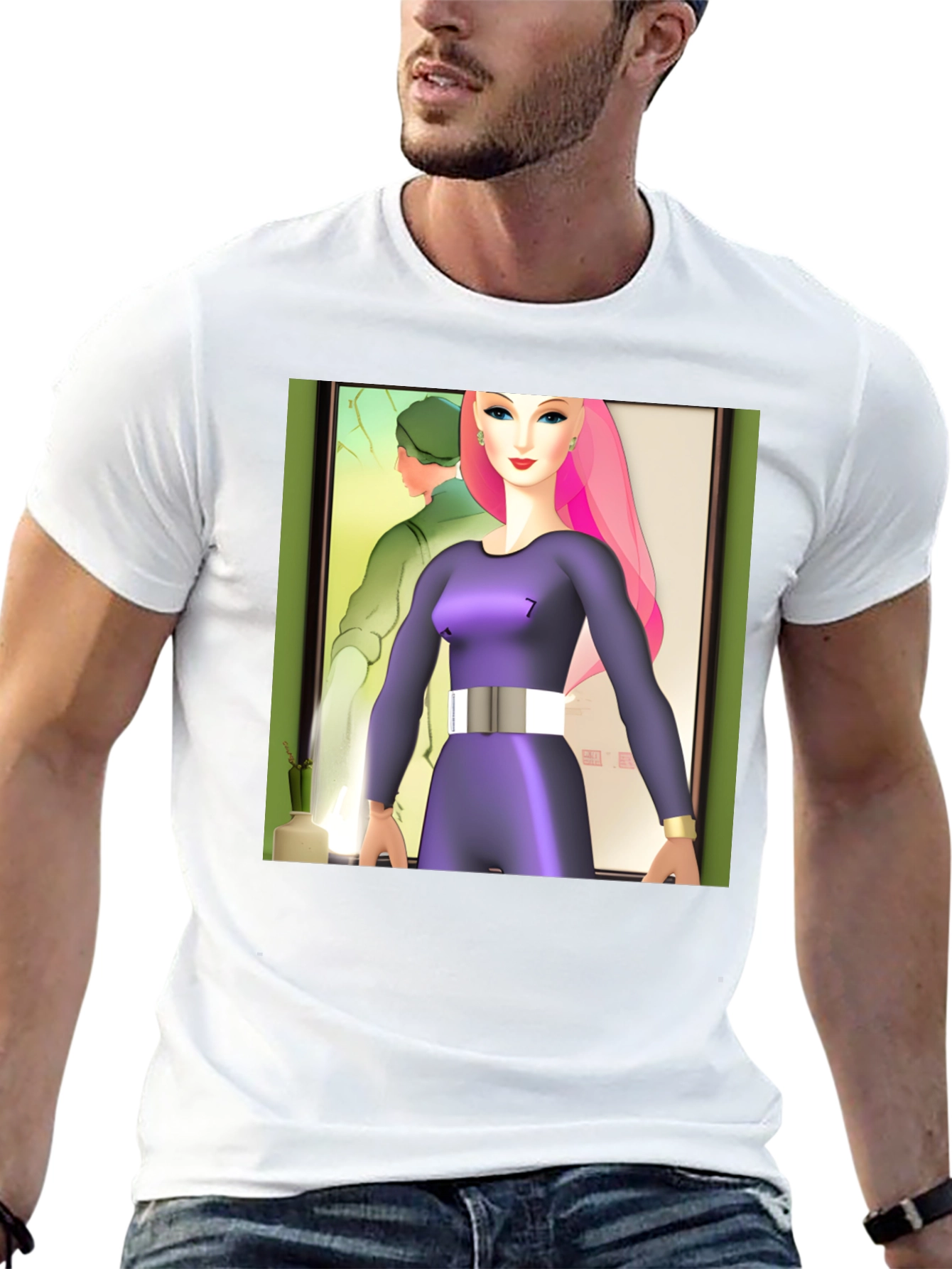 Abstract Art T-Shirt: Retro-Futuristic Style