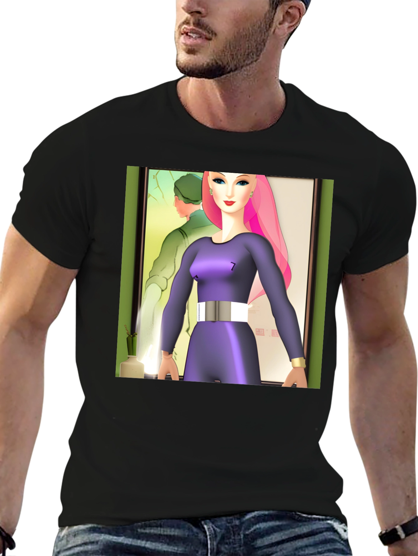 Abstract Art T-Shirt: Retro-Futuristic Style