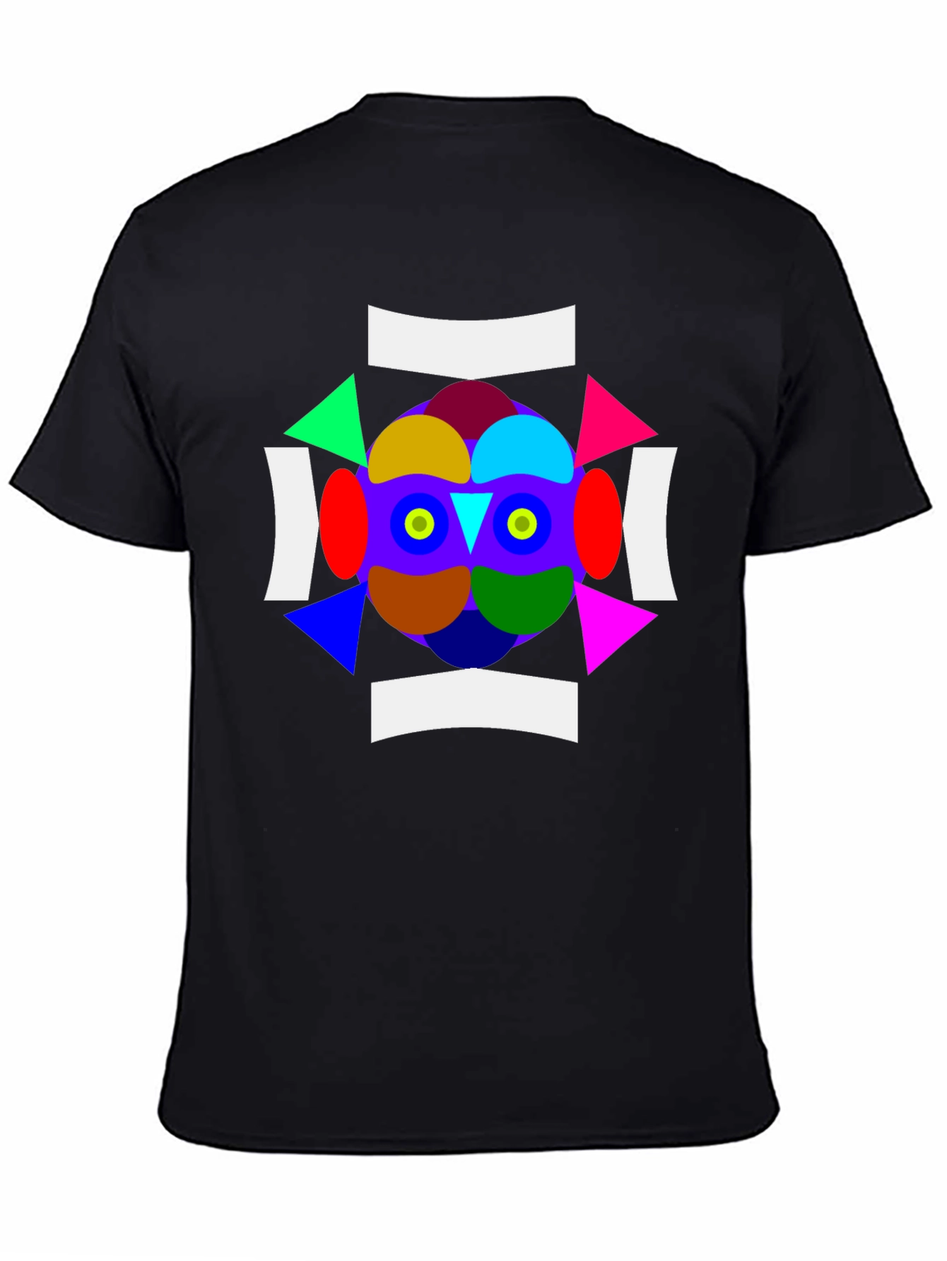 Abstract Geometric Graphic Print Crew Neck T-Shirt