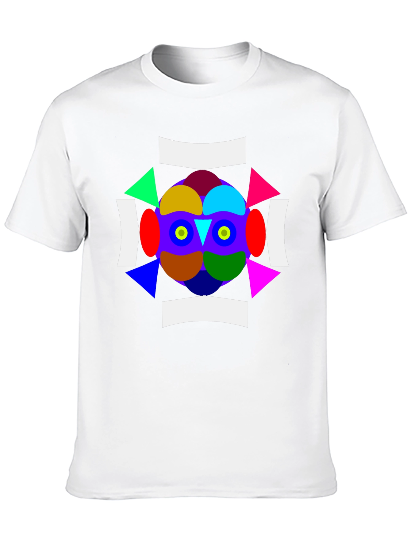Abstract Geometric Graphic Print Crew Neck T-Shirt
