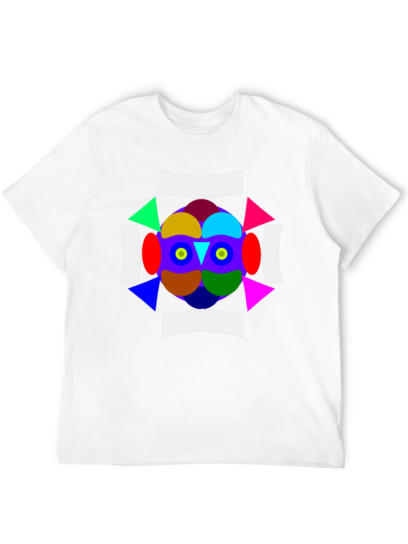 Abstract Geometric Graphic Print Crew Neck T-Shirt