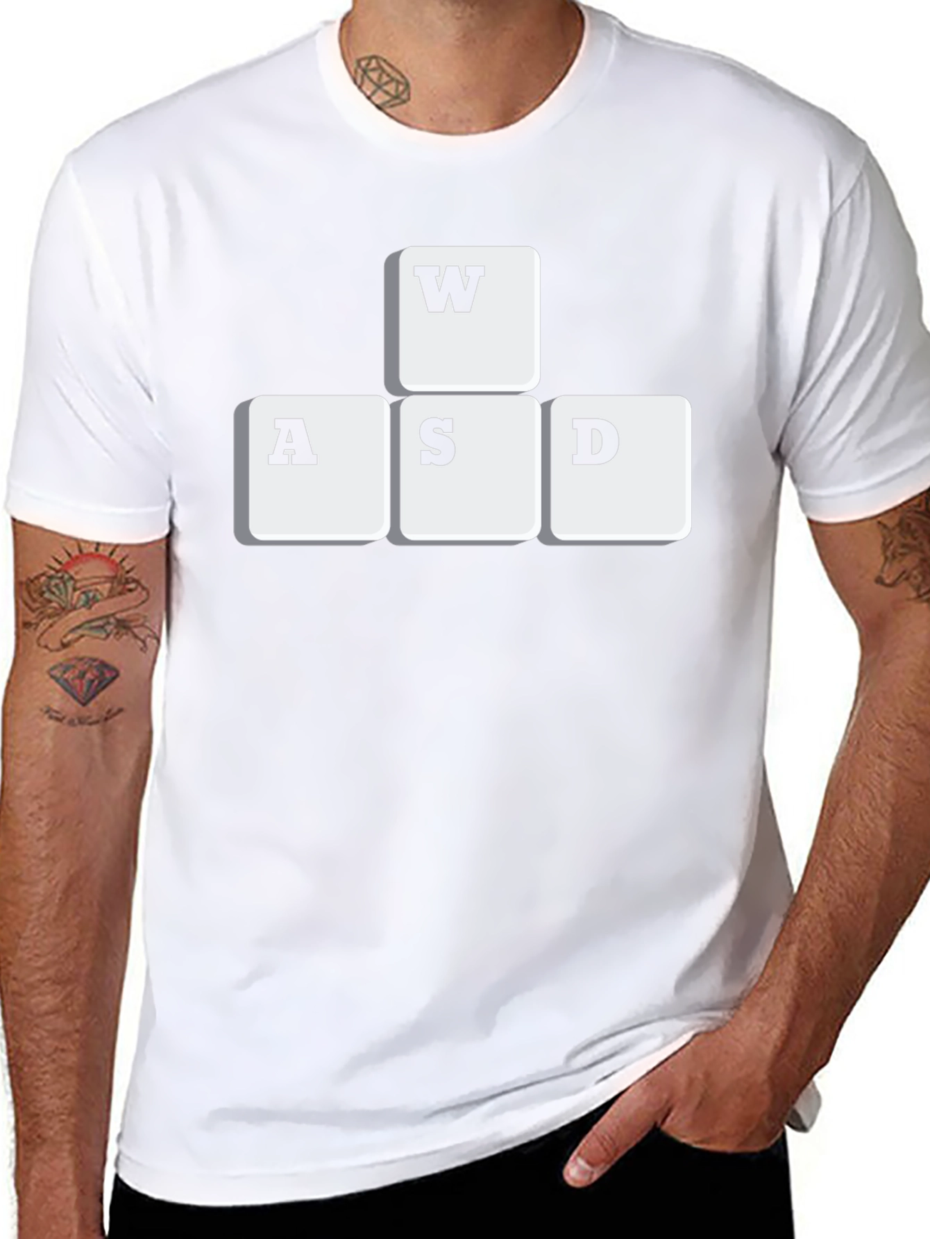 Gamer T-Shirt - WASD Keys Graphic Tee