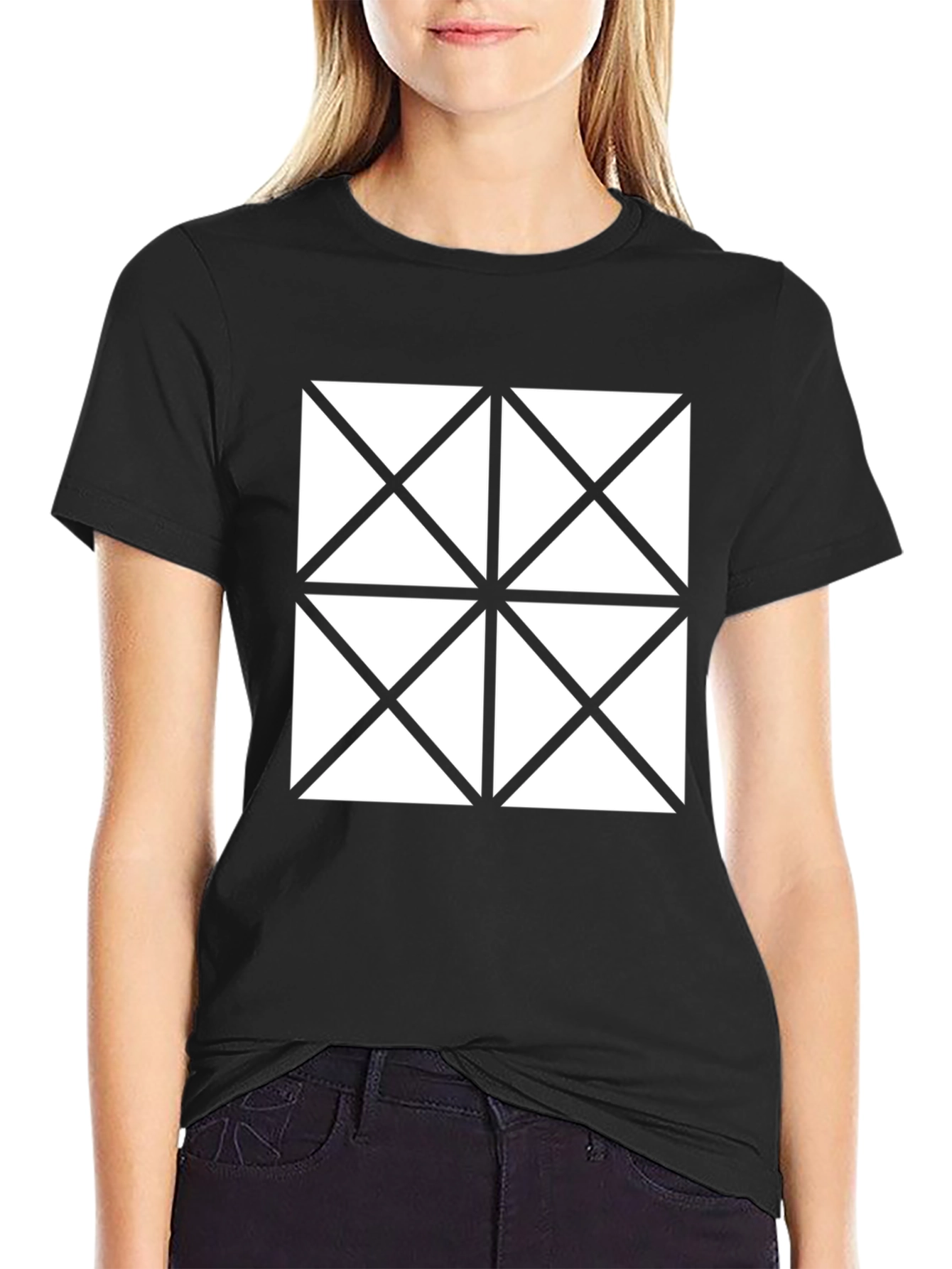 Geometric Pattern Tee - Stylish Minimalist Design