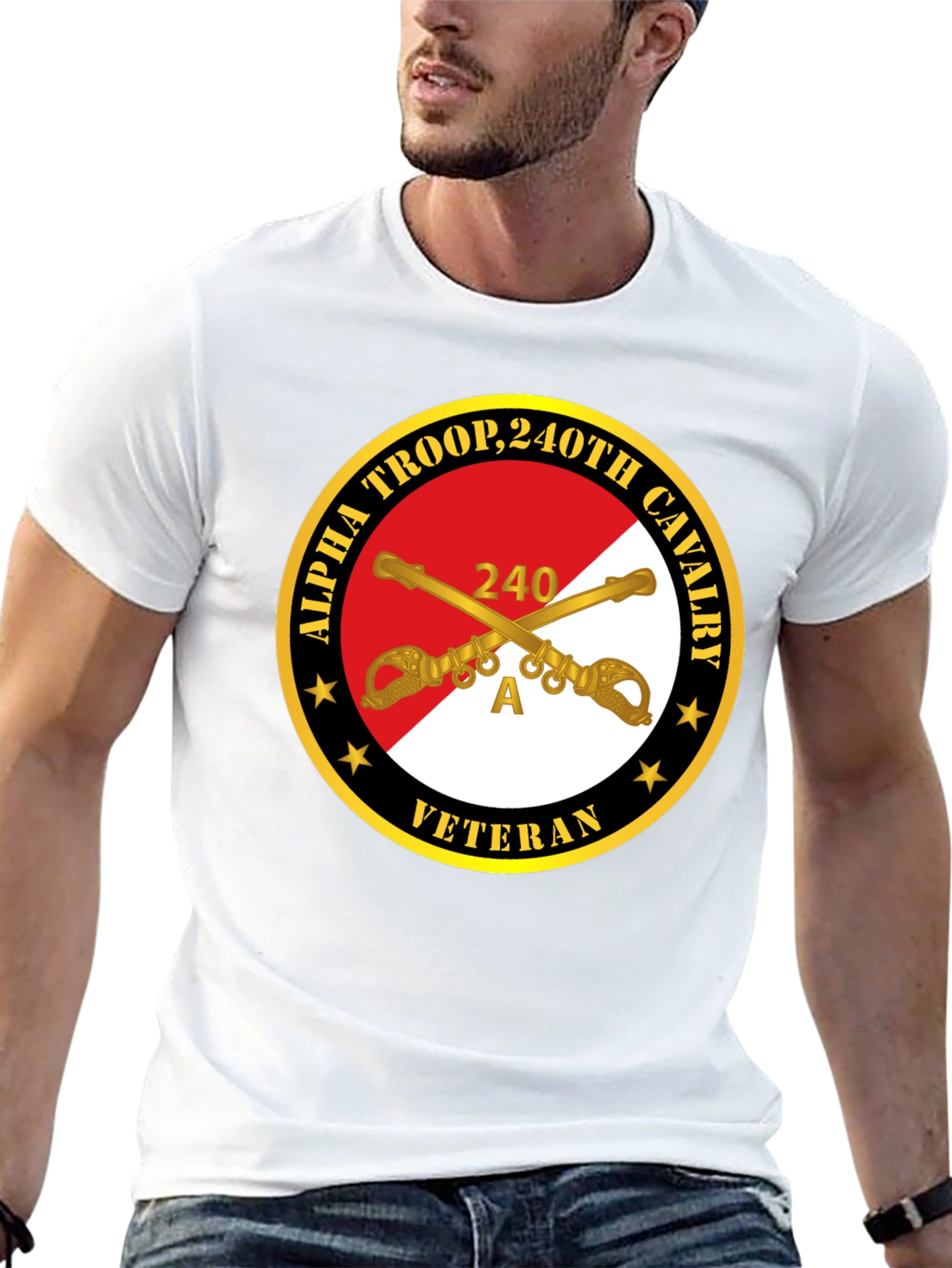 Alpha Troop 240th Cavalry Veteran T-Shirt