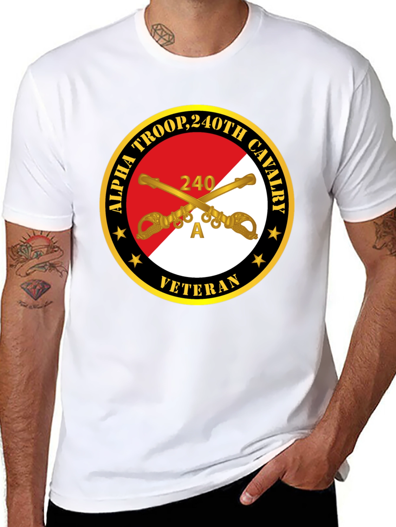 Alpha Troop 240th Cavalry Veteran T-Shirt