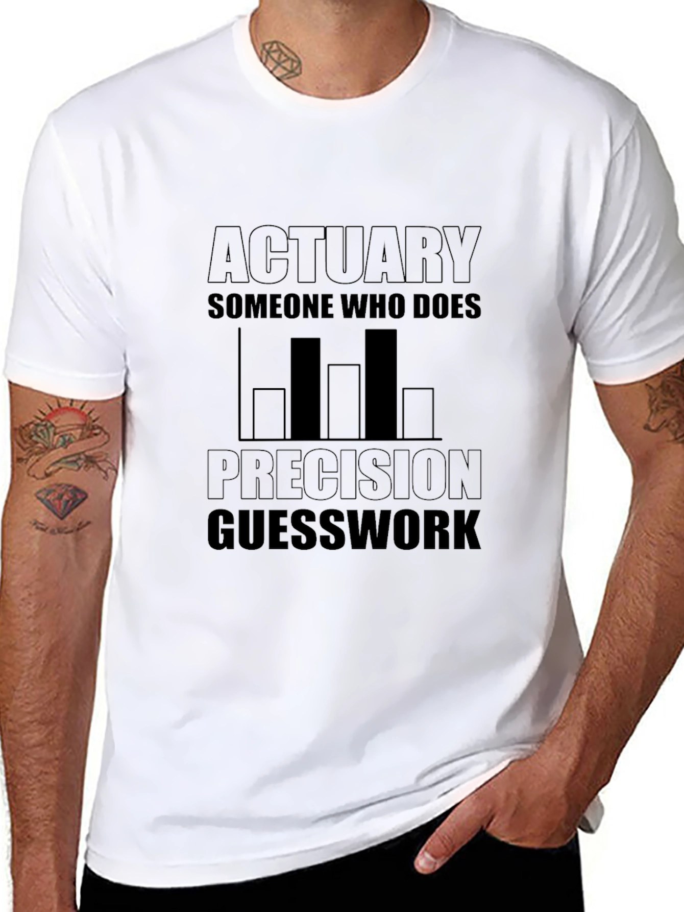 Actuary Precision Guesswork Black T-Shirt