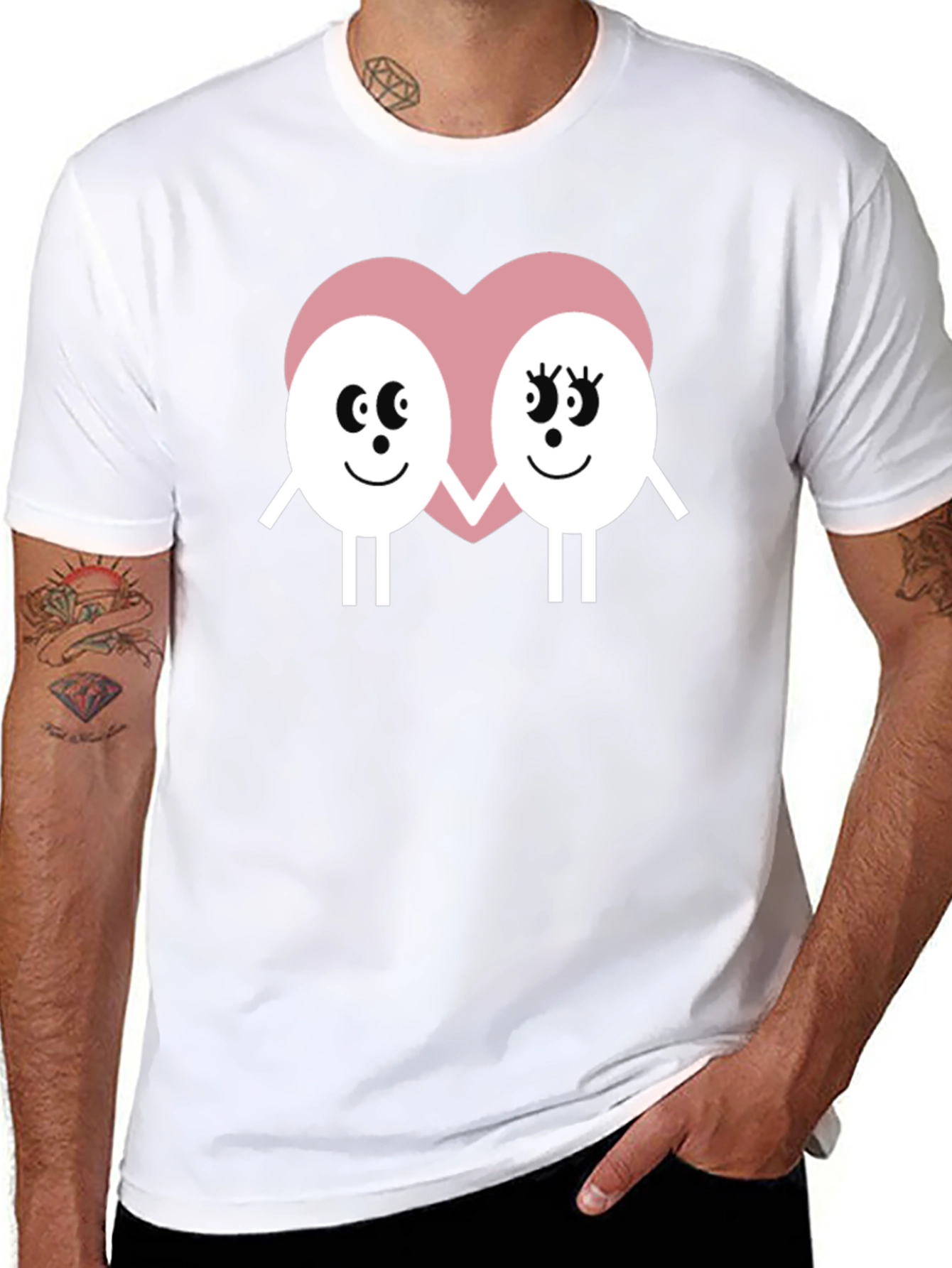 Cute Egg Couple T-Shirt - Valentines Day