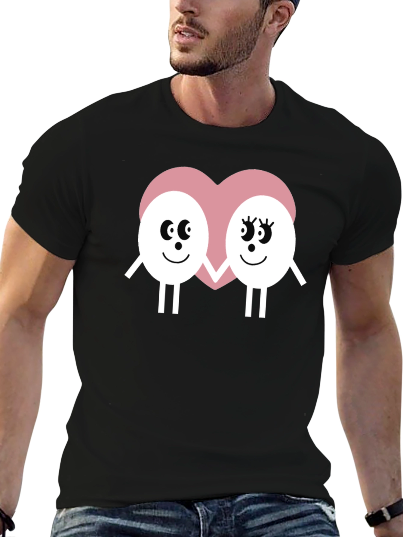 Cute Egg Couple T-Shirt - Valentines Day