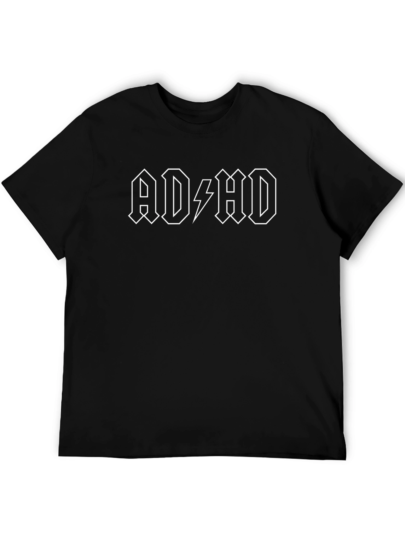 AD/HD Black Graphic Tee - Rock Style