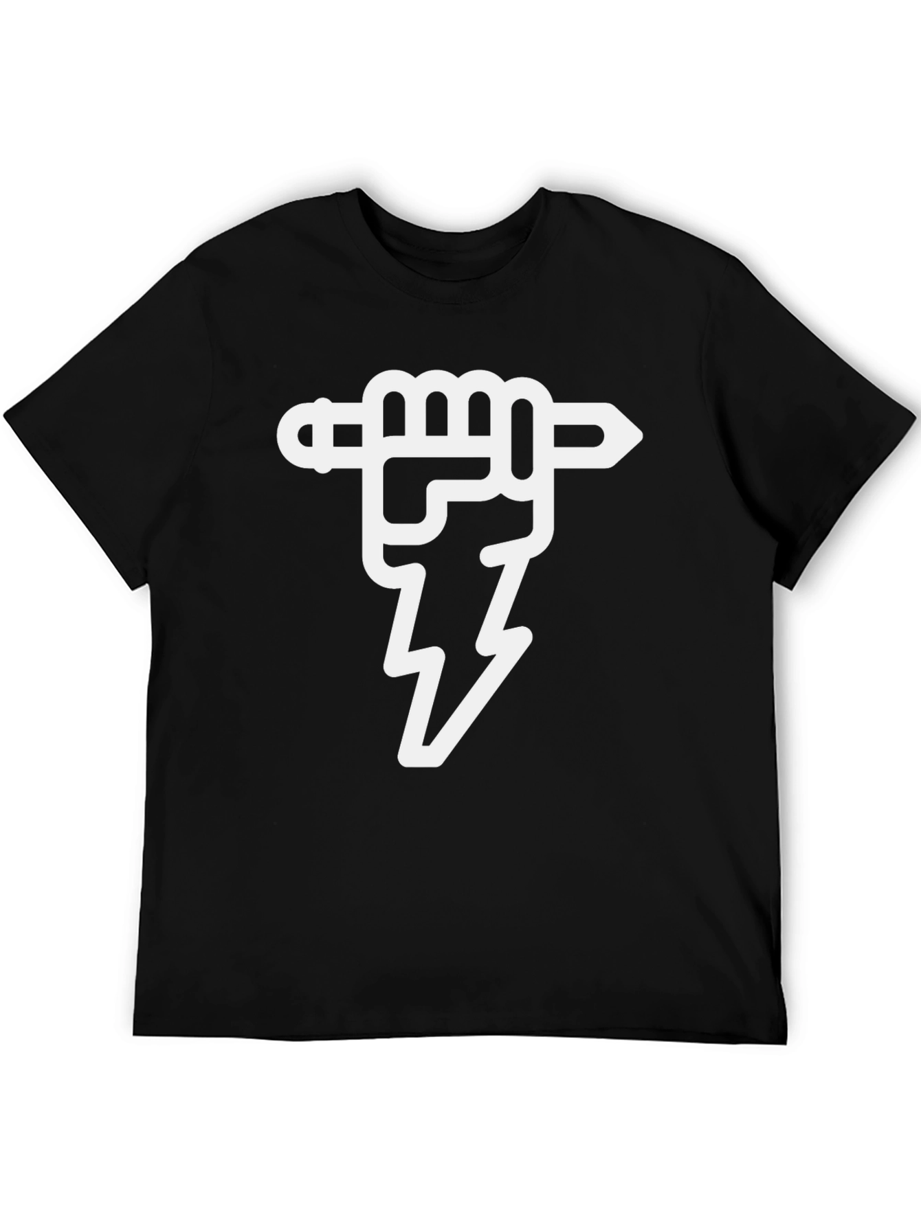 Electricians Fist T-Shirt - Black Cotton Tee