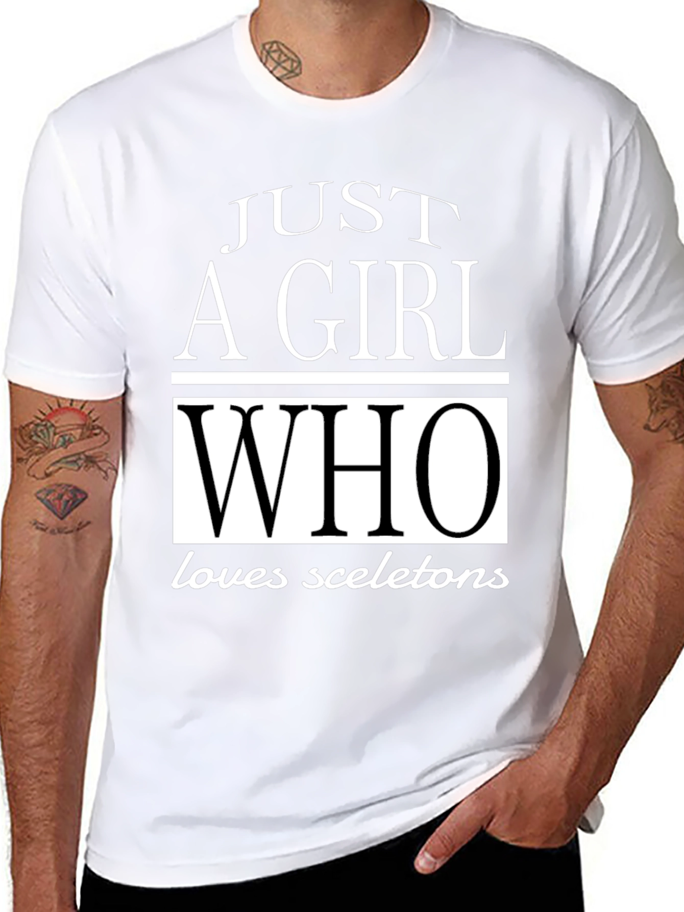 Just A Girl Who Loves Skeletons Graphic Tee