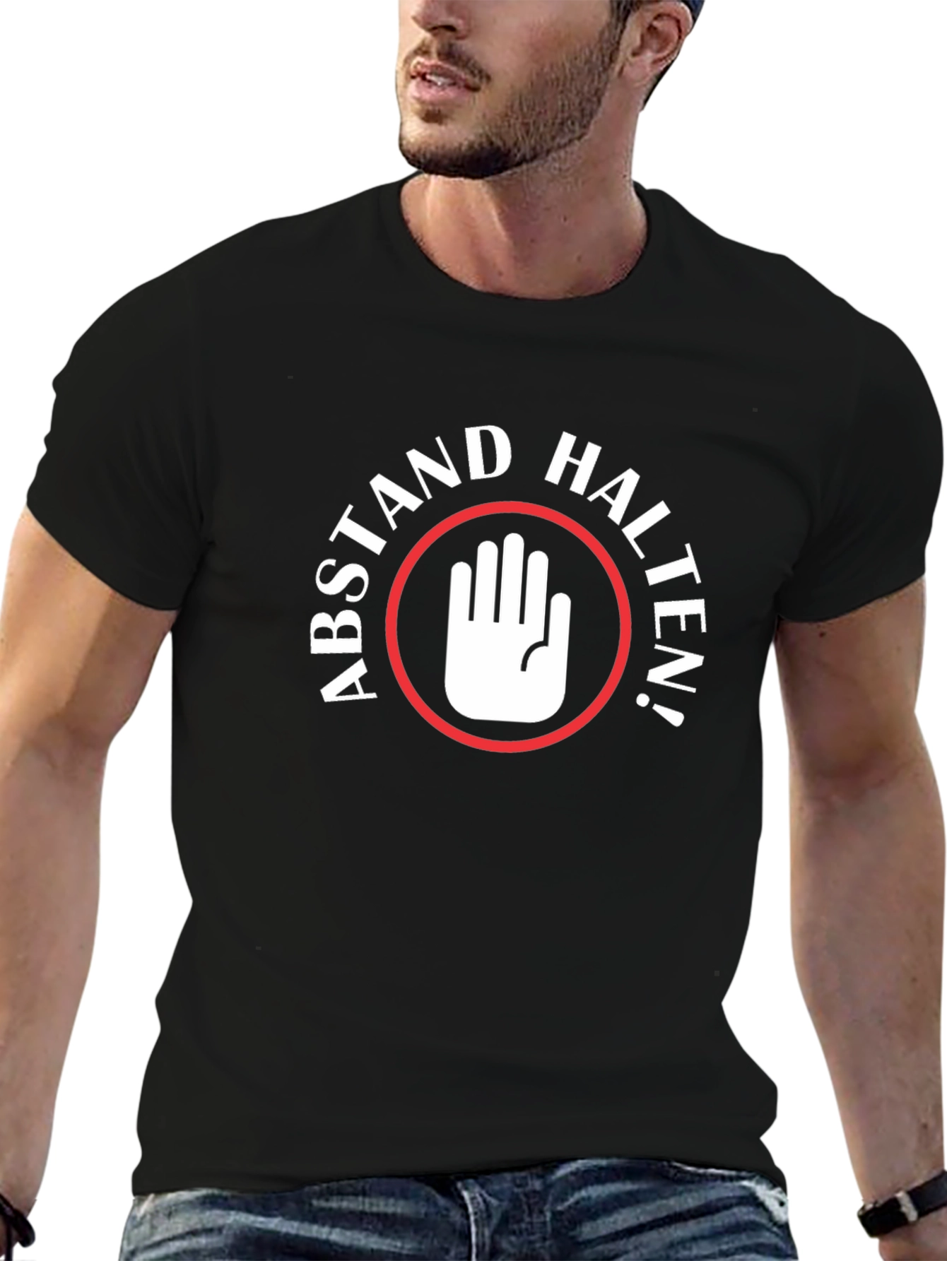 Abstand Halten Graphic Tee - Social Distance Shirt
