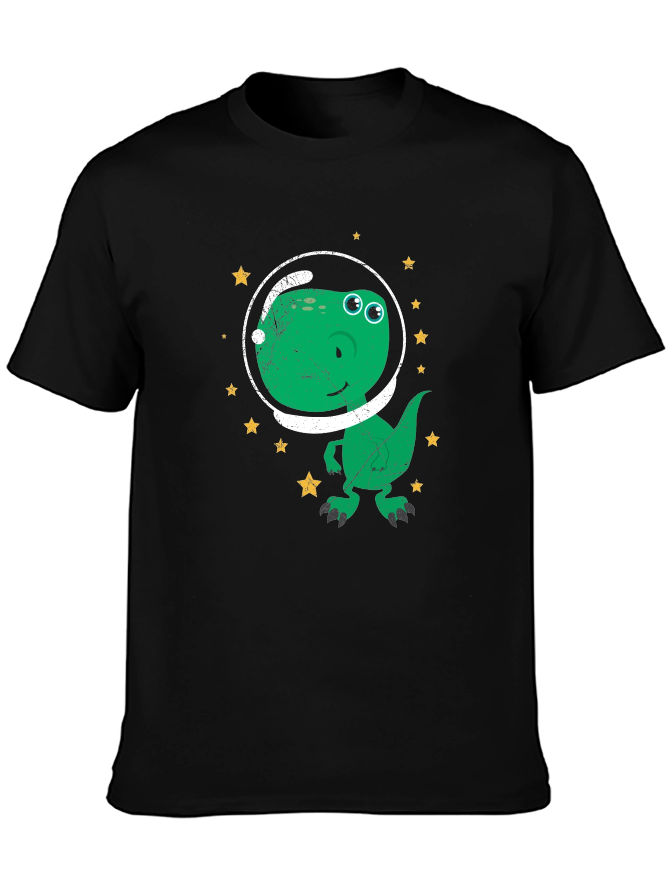 Dino Astronaut T-Shirt - Green Dinosaur in Space